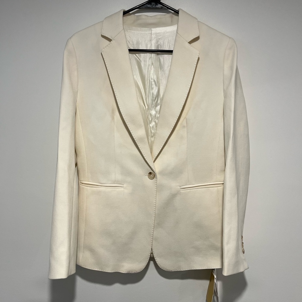 100% Wool Cream Women's Blazer